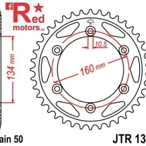 Foaie/pinion spate JTR1306.40 530 cu 40 de dinti pentru Honda CBR 900, 1000 RR Fireblade