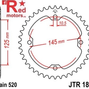 Foaie/pinion spate JTR1857.40 520 cu 40 de dinti pentru SMC/Barossa Black Hawk 250, Yamaha YFM 250, YFM 350