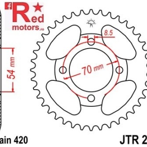 Foaie/pinion spate JTR211.34 420 cu 34 de dinti pentru Honda C 90