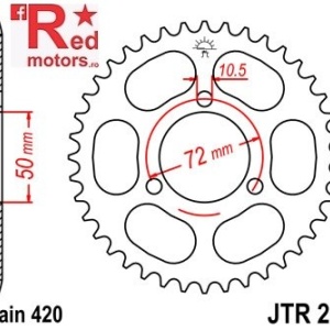 Foaie/pinion spate JTR216.47 420 cu 47 de dinti pentru Honda NSR 50