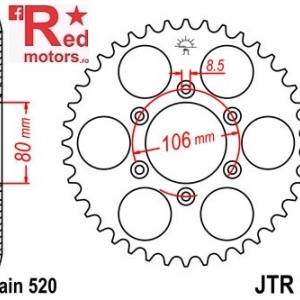 Foaie/pinion spate JTR22.45 520 cu 45 de dinti pentru Aprilia ETX 125, Aprilia Tuareg 125 Rally