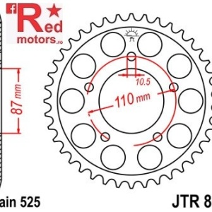 Foaie/pinion spate JTR807.45 525 cu 45 de dinti pentru Suzuki GSF 400, GSF 650