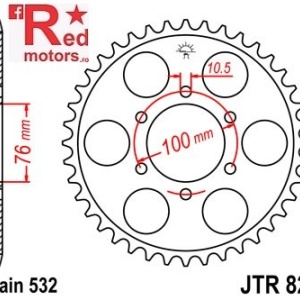 Foaie/pinion spate JTR827.48 532 cu 48 de dinti pentru Suzuki GSX 1100