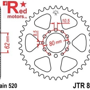 Foaie/pinion spate JTR845.45 520 cu 45 de dinti pentru Yamaha SR 250, XT 250