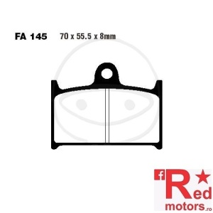 Placute frana fata STD EBC ALTN 70x55.5x8 FA145 pentru MZ/MUZ 1000, Suzuki GSF 1200, GSX-R 750, Yamaha FZR 750, TZ 250