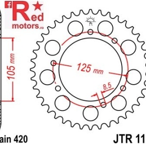 Foaie/pinion spate JTR1131.45 420 cu 45 de dinti pentru Aprilia RX 50, Derbi Senda 50