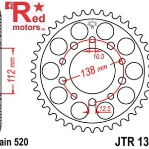 Foaie/pinion spate JTR1303.39 520 cu 39 de dinti pentru Honda CBR 600
