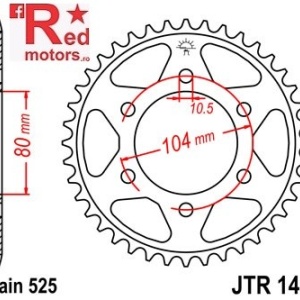 Foaie/pinion spate JTR1489.41 525 cu 41 de dinti pentru Kawasaki KLZ 1000. Z 1000
