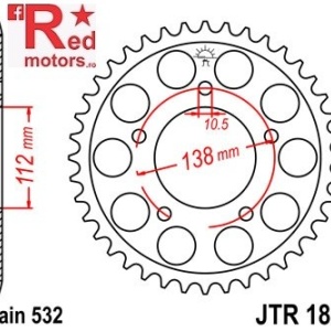 Foaie/pinion spate JTR1873.48 532 cu 48 de dinti pentru Yamaha YZF-R6 600