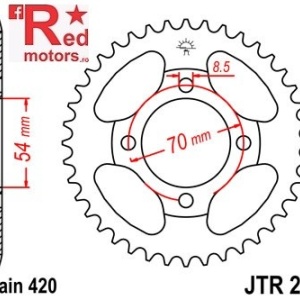 Foaie/pinion spate JTR211.36 420 cu 46 de dinti pentru Honda C 90