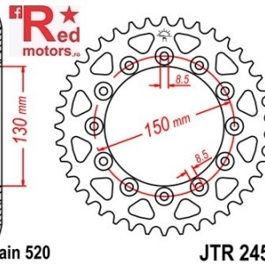 Foaie/pinion spate JTR245/2.41 520 cu 41 de dinti pentru Honda CB 250, CL 250, NX 250