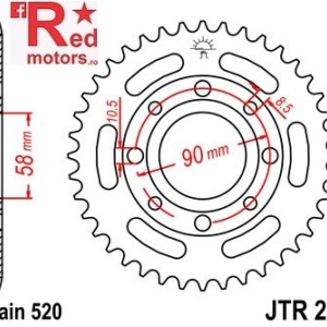 Foaie/pinion spate JTR279.41 520 cu 41 de dinti pentru Honda CMX 250, VT 125