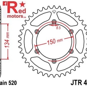 Foaie/pinion spate JTR460.42 520 cu 42 de dinti pentru Kawasaki KLX 250, KLX 300, KLX 450