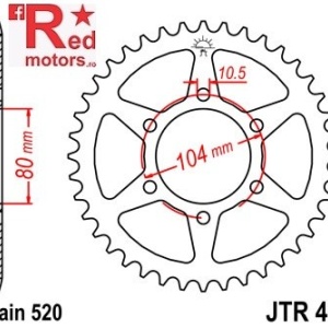 Foaie/pinion spate JTR478.42 520 cu 42 de dinti pentru Kawasaki ER-6F 650