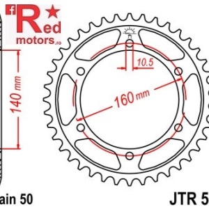 Foaie/pinion spate JTR502.42 530 cu 42 de dinti pentru Kawasaki GPZ 750, GPZ 900, GPZ 1100, ZRX 1100, ZX-10 1000