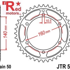 Foaie/pinion spate JTR502.44 530 cu 44 de dinti pentru Kawasaki GPX 750, GPZ 900, GPZ 1100, ZX-10 1000