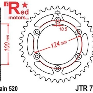 Foaie/pinion spate JTR735.36 520 cu 36 de dinti pentru Ducati
