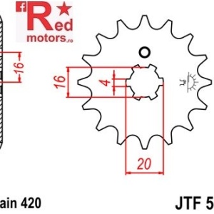Pinion fata JTF 546 cu 12 dinti