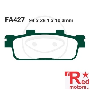 Placute frana fata STD EBC 94x36.1x10.3 FA427 pentru Daelim ET 300 LC, E-Ton VXL 250, SYM Quad Lander 200, Wolf 125