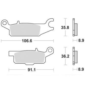 PLACUTE FRANA SBS OFFROAD SINTER - 852SI