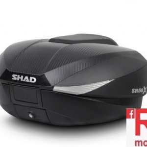 Top case SHAD SH58X Carbon (expandable concept) with PREMIUM lock and backrest