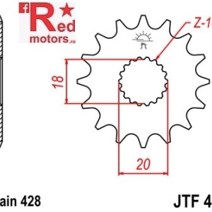Pinion fata JTF 426 cu 11 dinti