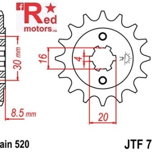 Pinion fata JTF 718 cu 12 dinti