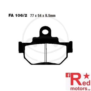 Placute frana fata STD EBC ALTN 77x54x9.5 FA106/2 pentru Suzuki DR 600