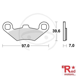 Placute frana fata SINTER SCOOTER TRW 97x39.6x7 pentru Peugeot Metropolis 400