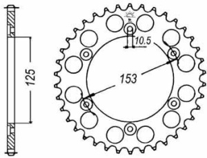FOAIE JT 48 DINTI (JTR301) - HONDA XR600R 1991-2000