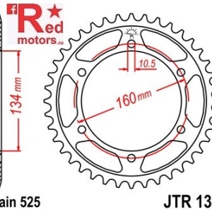 Foaie/pinion spate JTR1307.43 525 cu 43 de dinti pentru Honda CBR 600