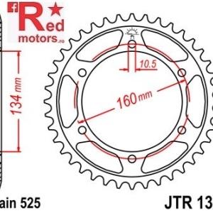 Foaie/pinion spate JTR1307.45 525 cu 45 de dinti pentru Honda CBR 600