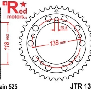 Foaie/pinion spate JTR1314.39 525 cu 39 de dinti pentru Honda CBR 400