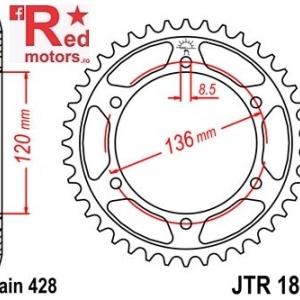 Foaie/pinion spate JTR1847.46 428 cu 46 de dinti pentru Yamaha FZR 400, TDR 125