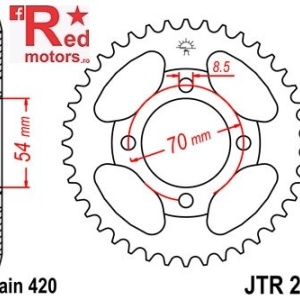 Foaie/pinion spate JTR211.38 420 cu 38 de dinti pentru Honda C 90