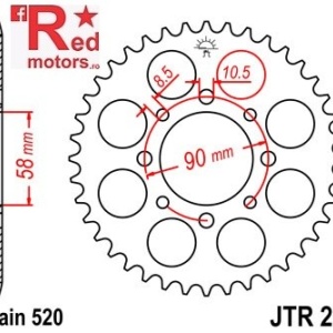 Foaie/pinion spate JTR273.45 520 cu 45 de dinti pentru Honda CA 125