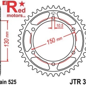 Foaie/pinion spate JTR300.42 525 cu 42 de dinti pentru Honda XL 600