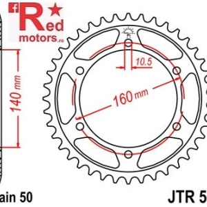Foaie/pinion spate JTR502.47 530 cu 47 de dinti pentru Kawasaki GPX 750, GPZ 900, GPZ 1100, ZX-10 1000