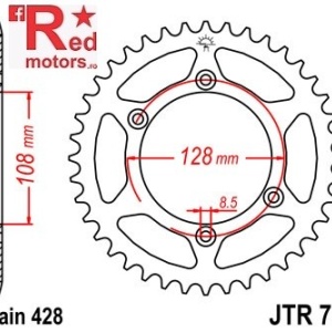 Foaie/pinion spate JTR797.51 428 cu 51 de dinti pentru Suzuki DR-Z 125