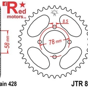 Foaie/pinion spate JTR810.41 428 cu 41 de dinti pentru Generic Code 125, Worx 125, Hyosung GV 125 Aquila, RT 125 D Karion Citytrail