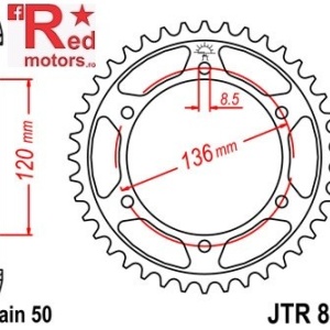 Foaie/pinion spate JTR862.38 530 cu 38 de dinti pentru Yamaha RD 500, XJ 600