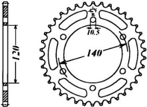 FOAIE SPATE JT 45 DINTI (JTR498) - SUZUKI GSX-R 600V 1997
