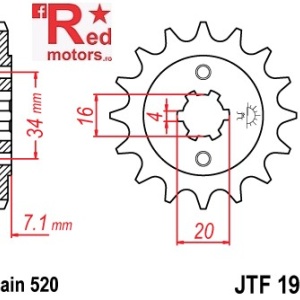 Pinion fata JTF 1903 cu 15 dinti