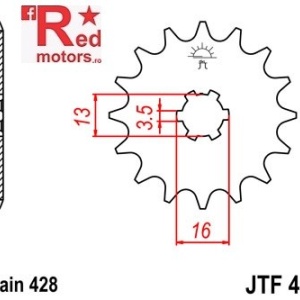 Pinion fata JTF 428 cu 13 dinti