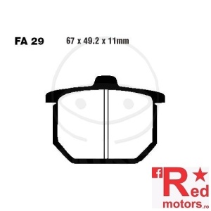 Placute frana fata semi-sinterizate 67x49.2x11 EBC FA29 pentru Honda CX 500, GL 1000