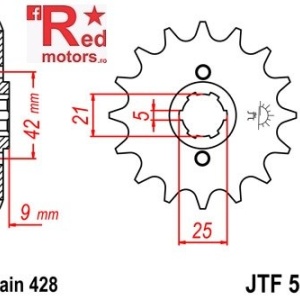 Pinion fata JTF 576 cu 15 dinti