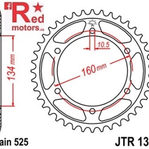 Foaie/pinion spate JTR1307.42 525 cu 42 de dinti pentru Honda CBR 600