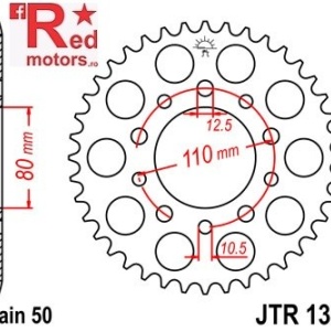 Foaie/pinion spate JTR1334.41 530 cu 41 de dinti pentru Honda CB 450, 750, 900, 1000, 1100, CBR 600