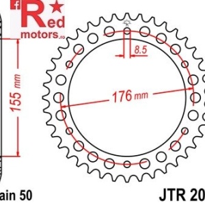 Foaie/pinion spate JTR2011.43 530 cu 43 de dinti pentru Triumph
