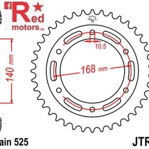 Foaie/pinion spate JTR3.41 525 cu 41 de dinti pentru BMW F 650 800, BMW F 800 800